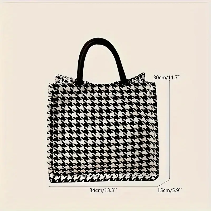 MAYA™ CHECKERED TOTE BAG - Image 4