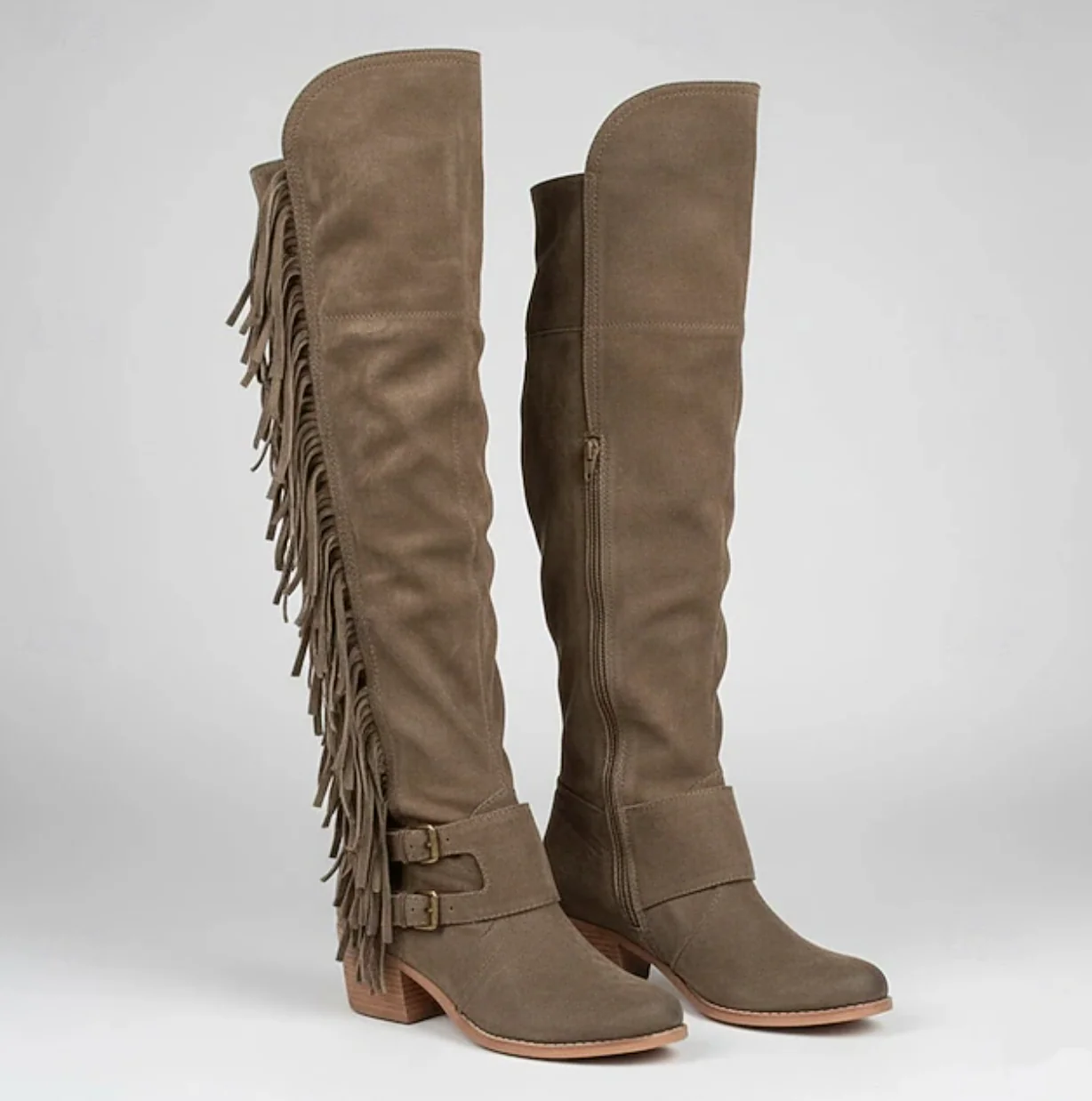 MONTANA™ WOMEN'S KNEE-HIGH BUCKLE STRAP WESTERN BOOTS - Image 10