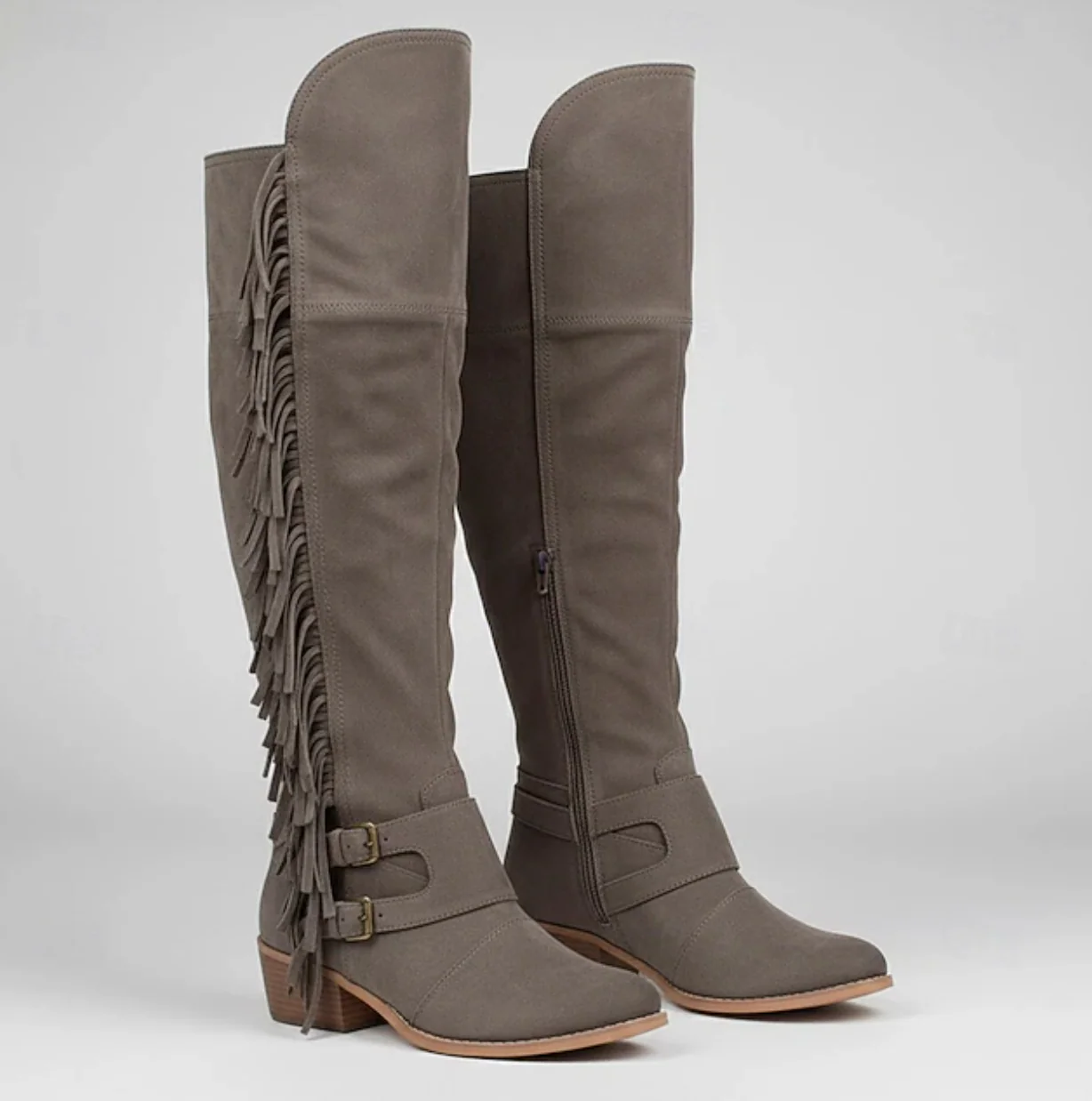MONTANA™ WOMEN'S KNEE-HIGH BUCKLE STRAP WESTERN BOOTS - Image 8