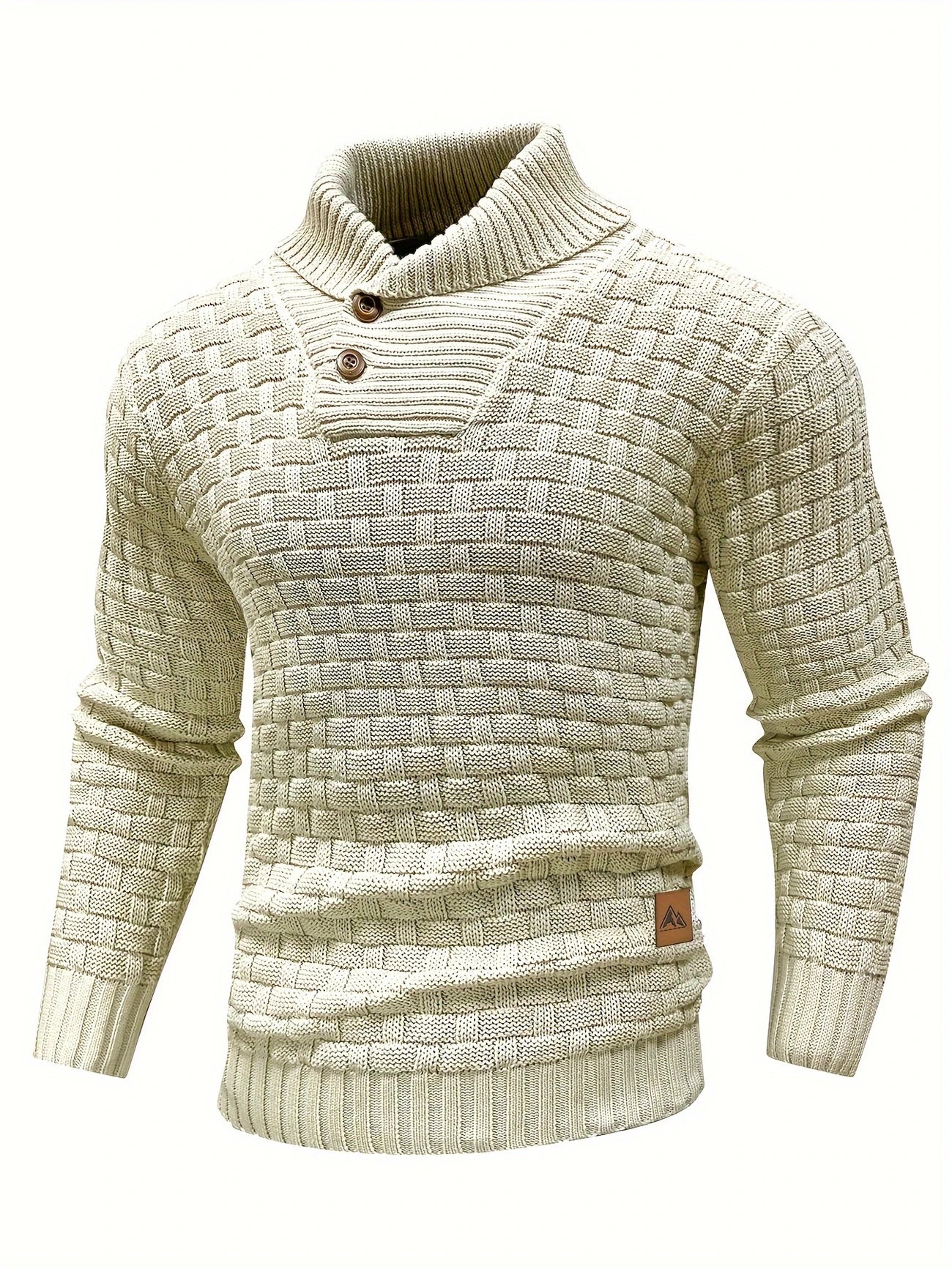 MONTERRA CORE™ — MEN’S WAFFLE PATTERN HIGH STRETCH PULLOVER SWEATER - Image 6