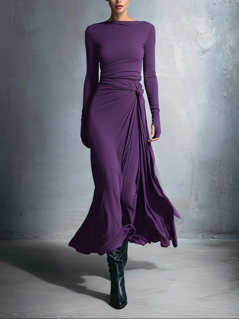 NAIARA™ | MAXI DRESS WITH SIDE TIE - Image 3