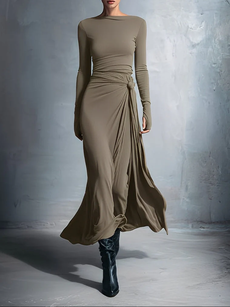NAIARA™ | MAXI DRESS WITH SIDE TIE - Image 5