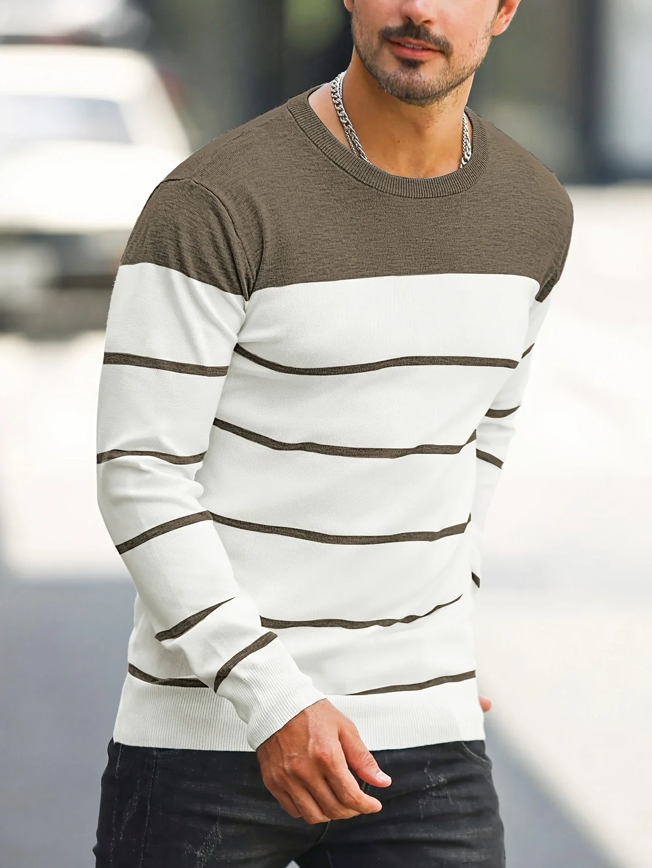 NAUTICRAFT™ — MEN’S STRIPED KNIT PULLOVER SWEATER - Image 4