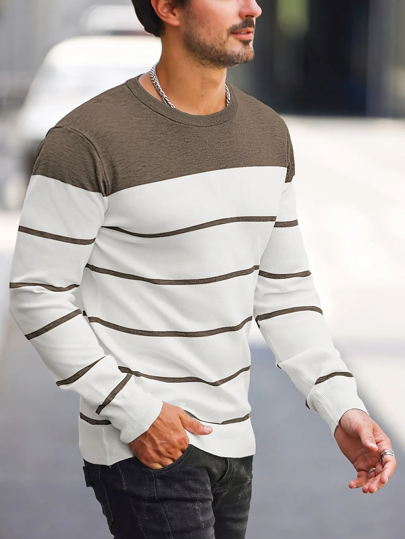 NAUTICRAFT™ — MEN’S STRIPED KNIT PULLOVER SWEATER - Image 7