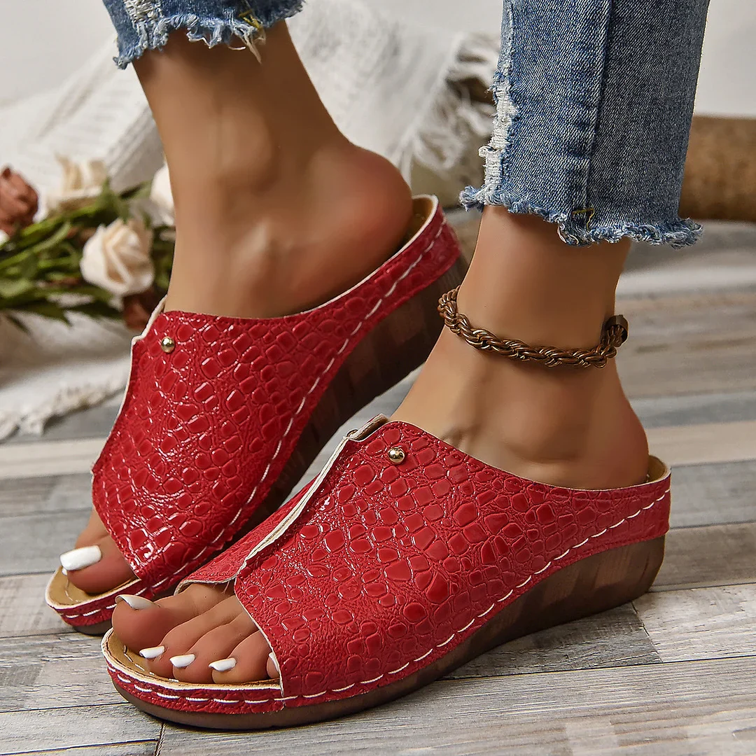 NAVYA™ SLIP ON ORTHOPEDIC SOFT SOLE SLIDE SANDALS - Image 12