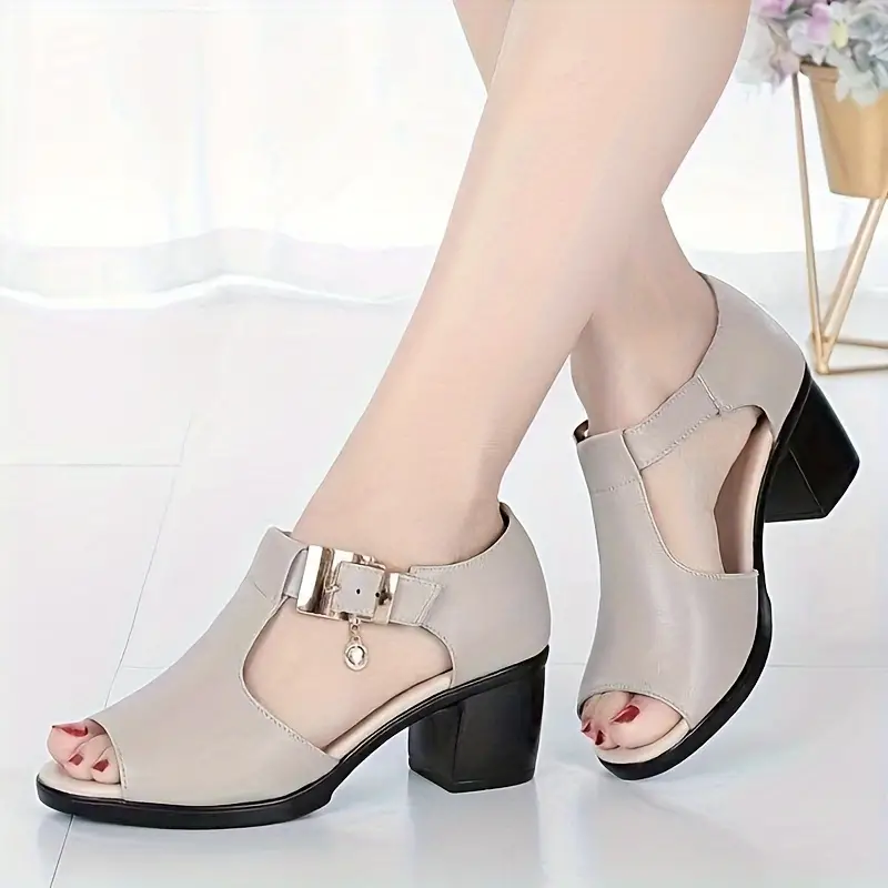 NEERIM™ WOMEN'S CHUNKY MID-HEELED SANDALS - Image 3