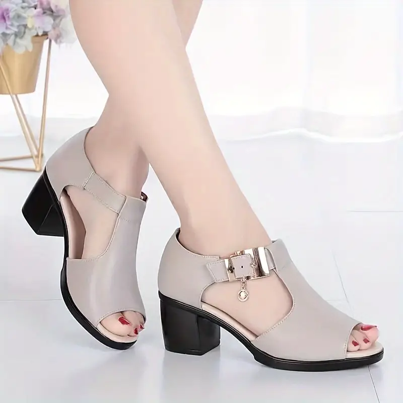 NEERIM™ WOMEN'S CHUNKY MID-HEELED SANDALS - Image 5