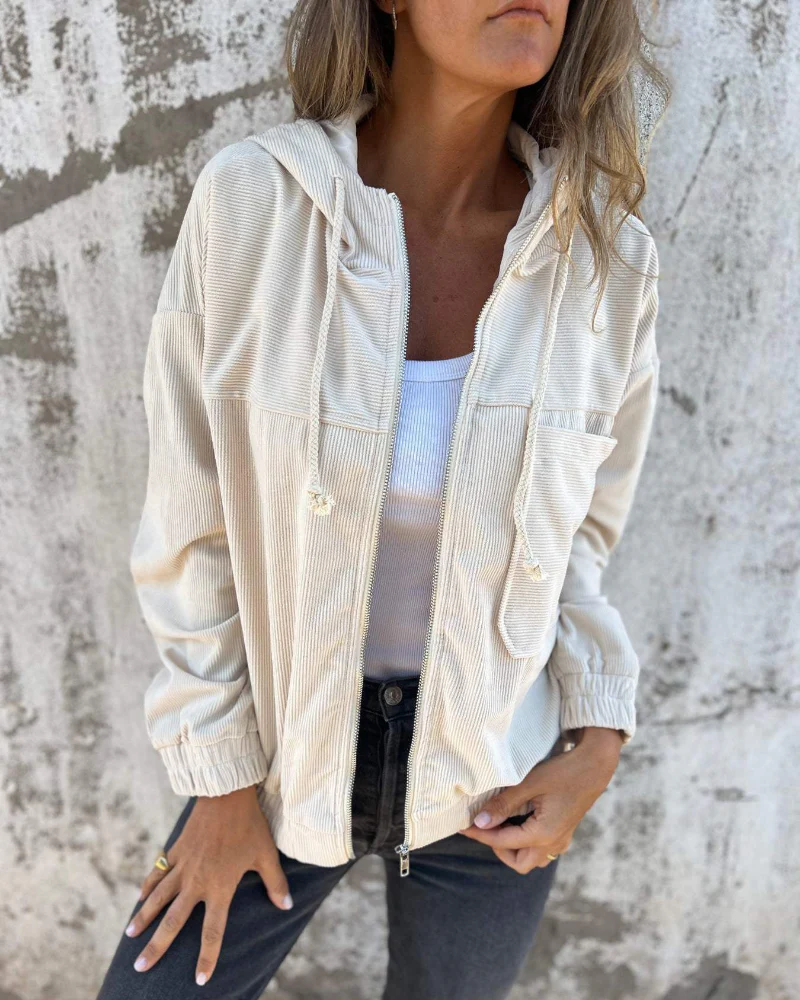 NOEMI™ | CORDUROY HOODED JACKET - Image 2