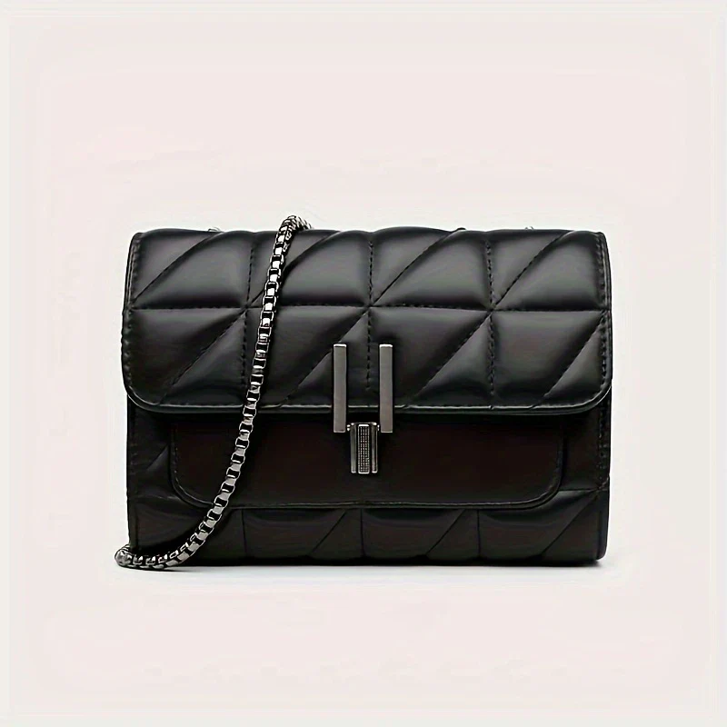 NOIR TARTANE™ — ELEGANT BLACK MINI TARTAN CROSSBODY BAG - Image 6