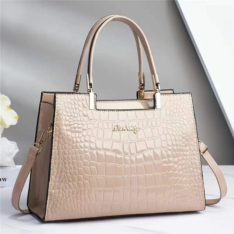 ONYXIA™ CROCODILE EMBOSSED TOTE BAG - Image 4