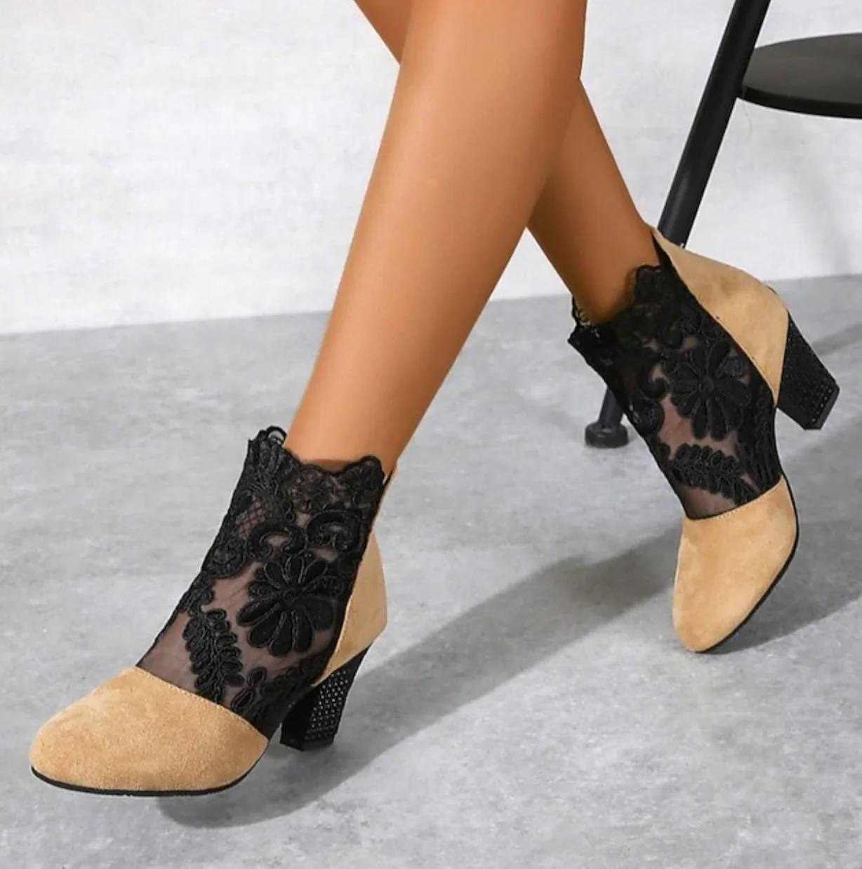 OPHELIAS™ WOMEN'S LACE EMBROIDERED ANKLE BOOTS - Image 10