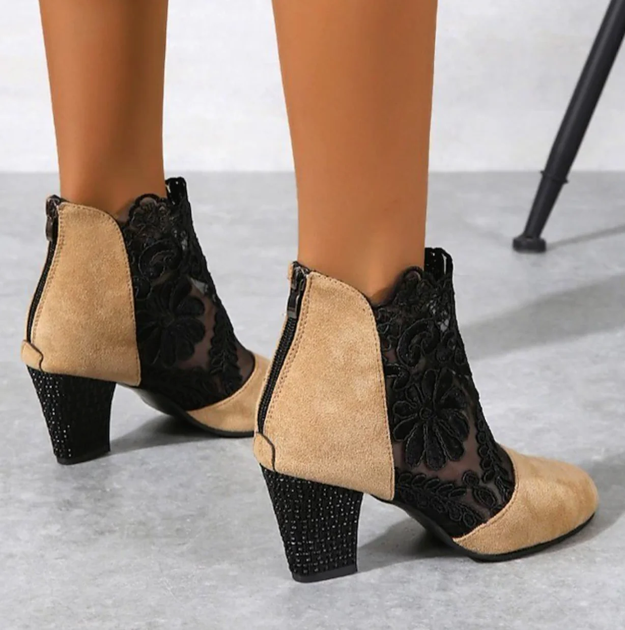 OPHELIAS™ WOMEN'S LACE EMBROIDERED ANKLE BOOTS - Image 11