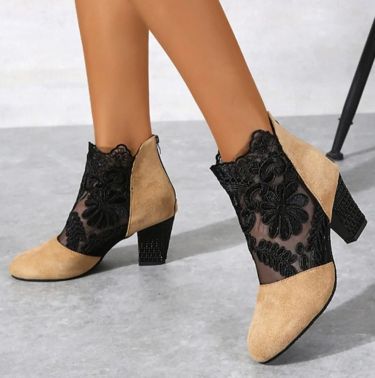 OPHELIAS™ WOMEN'S LACE EMBROIDERED ANKLE BOOTS - Image 8