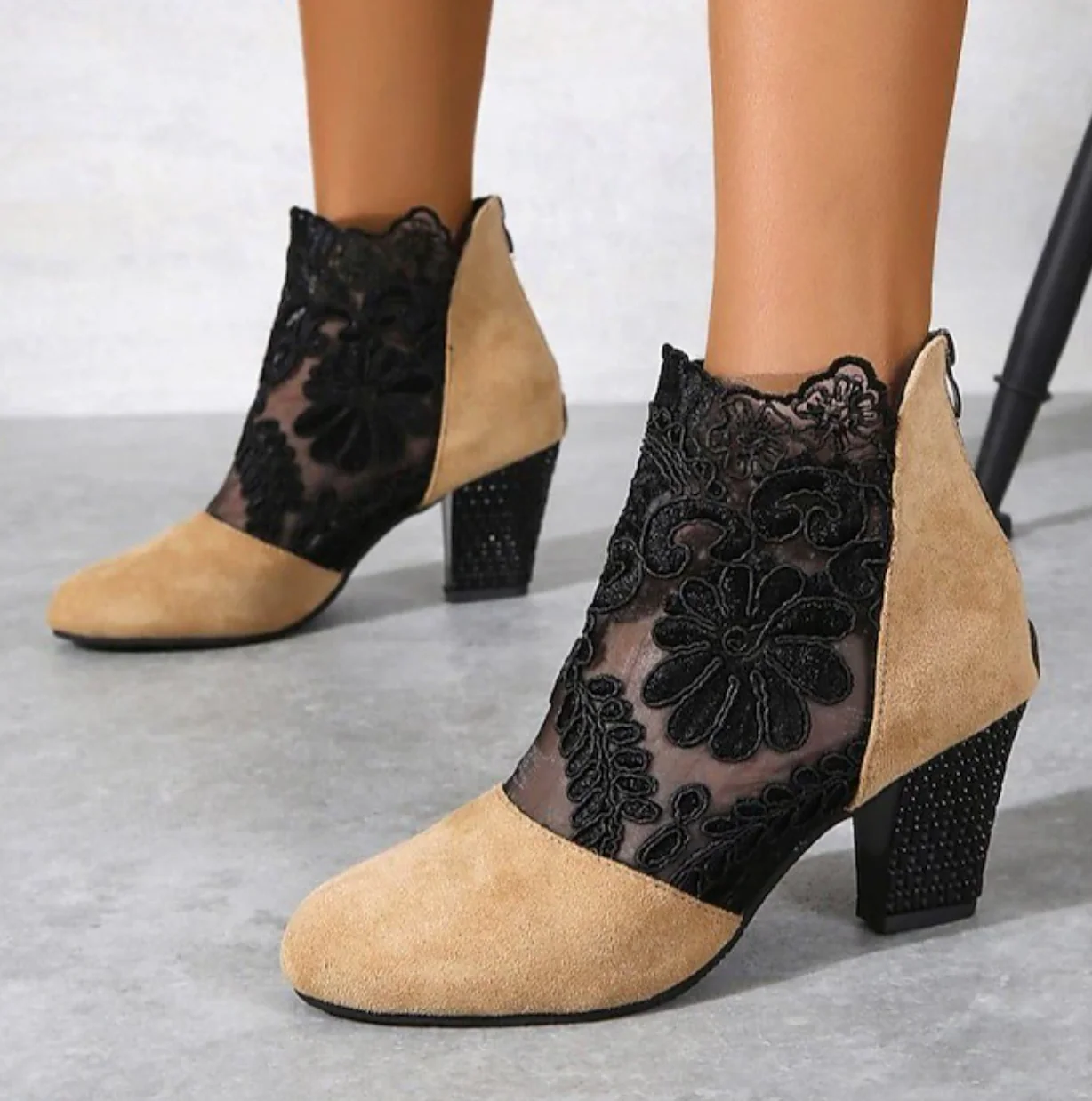 OPHELIAS™ WOMEN'S LACE EMBROIDERED ANKLE BOOTS - Image 9