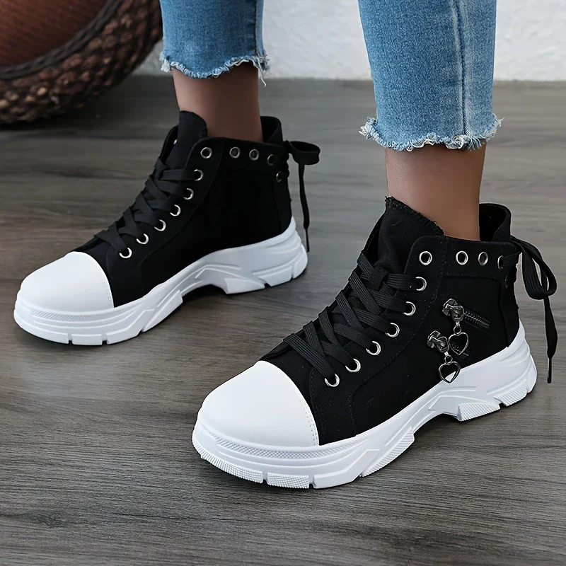 PAIGE™ WOMEN'S HIGH-TOP CANVAS SNEAKERS - Image 3