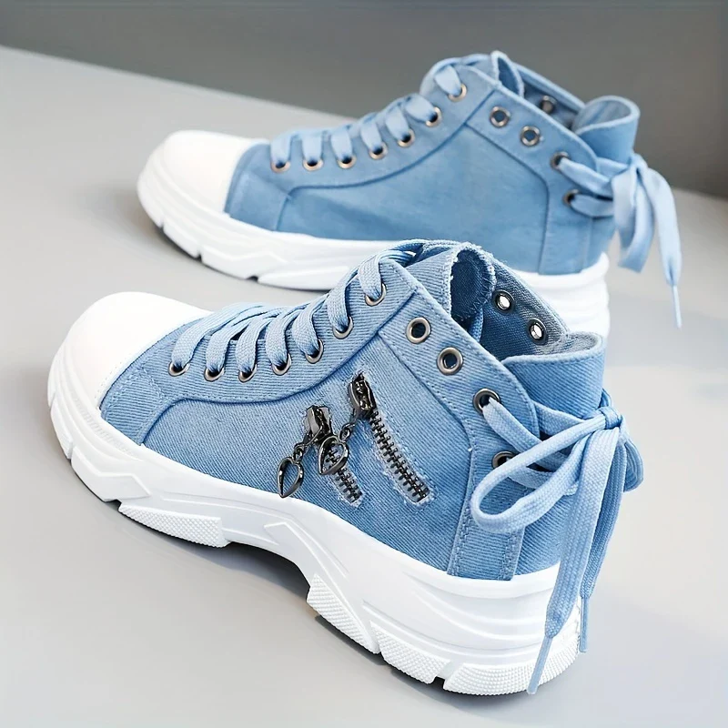 PAIGE™ WOMEN'S HIGH-TOP CANVAS SNEAKERS - Image 5