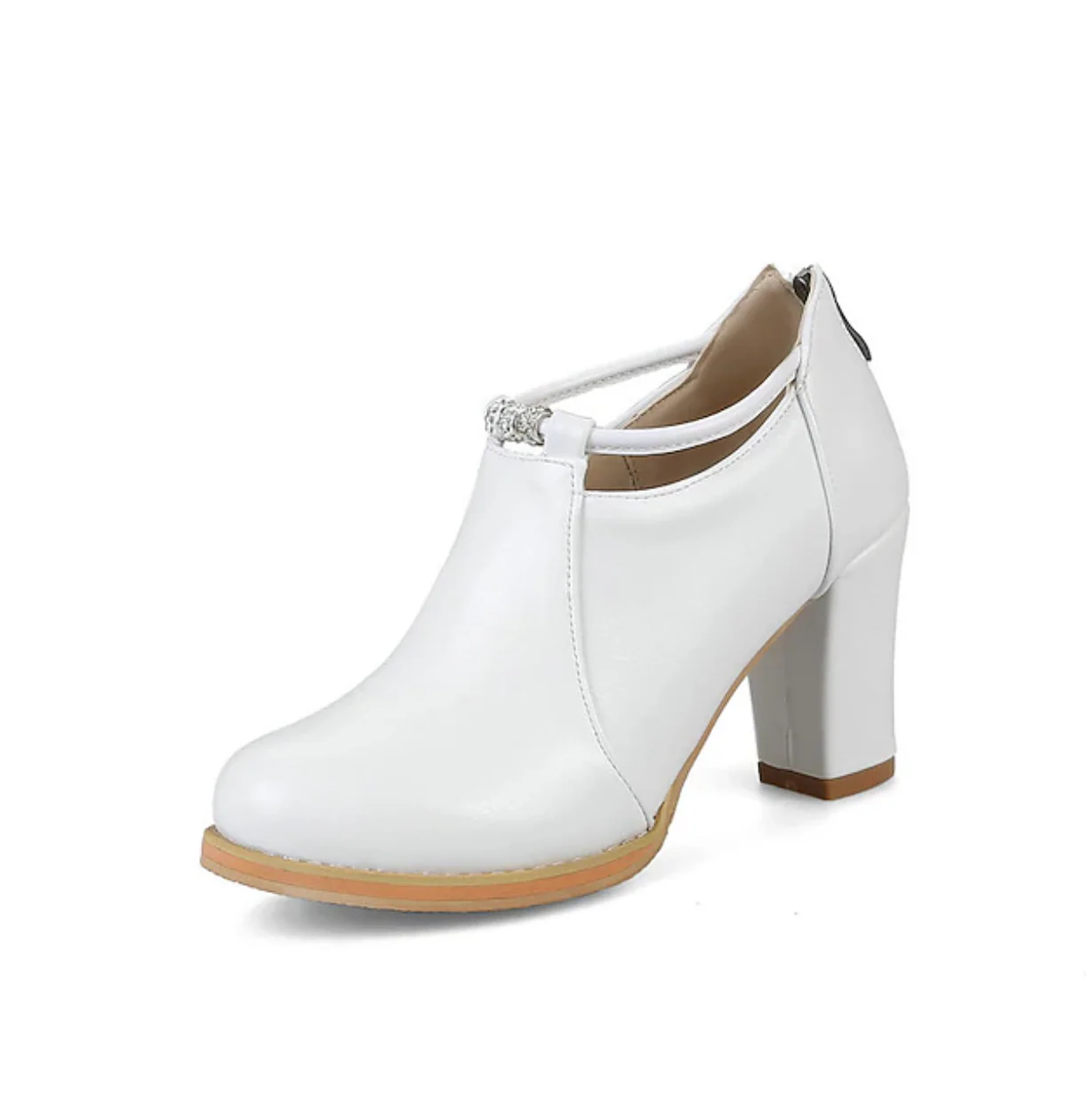 PENELOPE™ WOMEN'S RETRO ROUND TOE LEATHER HEELS - Image 6