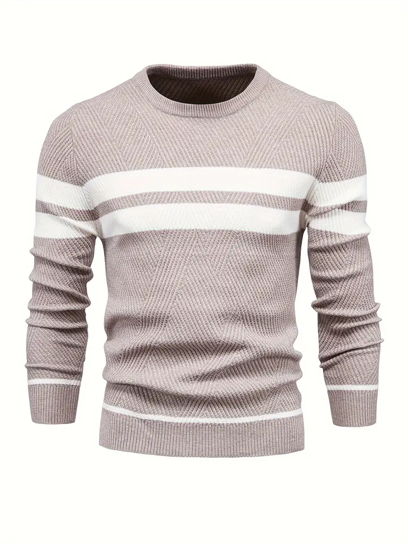 SANDRO™ MEN'S CASUAL STRIPED COLOR BLOCK SWEATER - Image 2