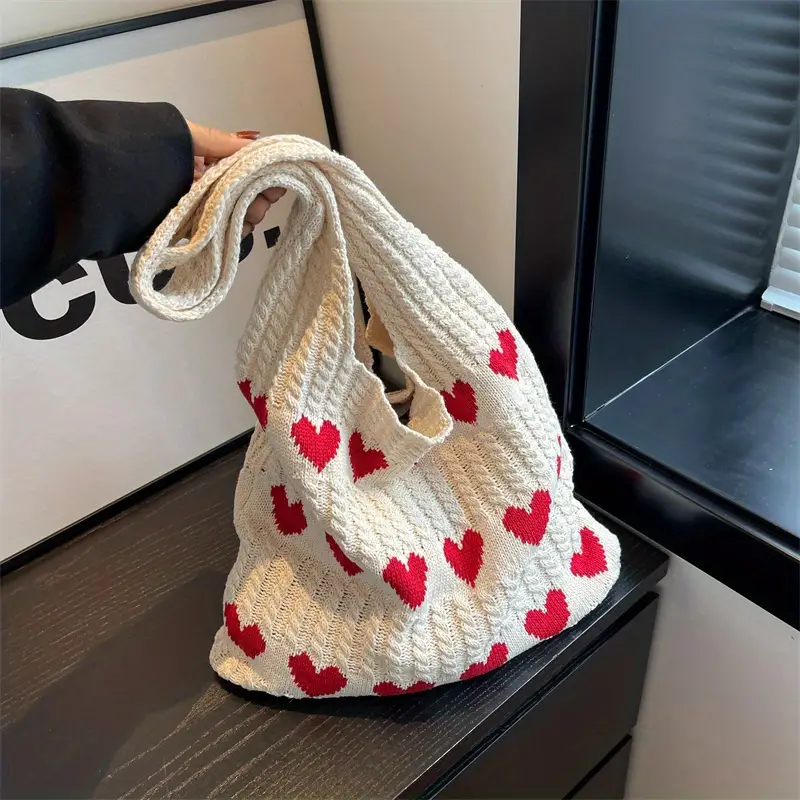SARAH™ LOVE HEART PATTERN TOTE BAG - Image 13