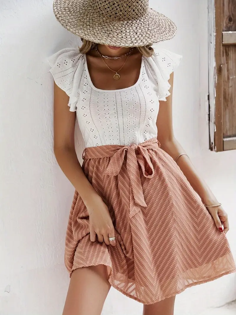 SERELLE™ EYELET MINI DRESS - Image 3