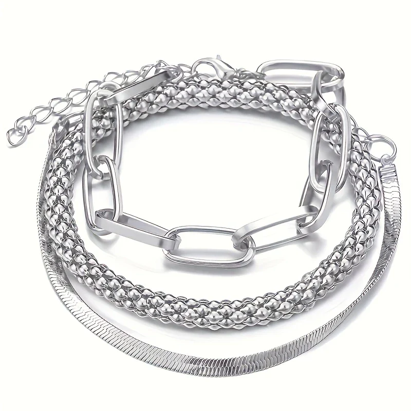 SERPENT GLAM™ — 3-PIECE GOLDEN VINTAGE SNAKE BONE BRACELET SET - Image 4