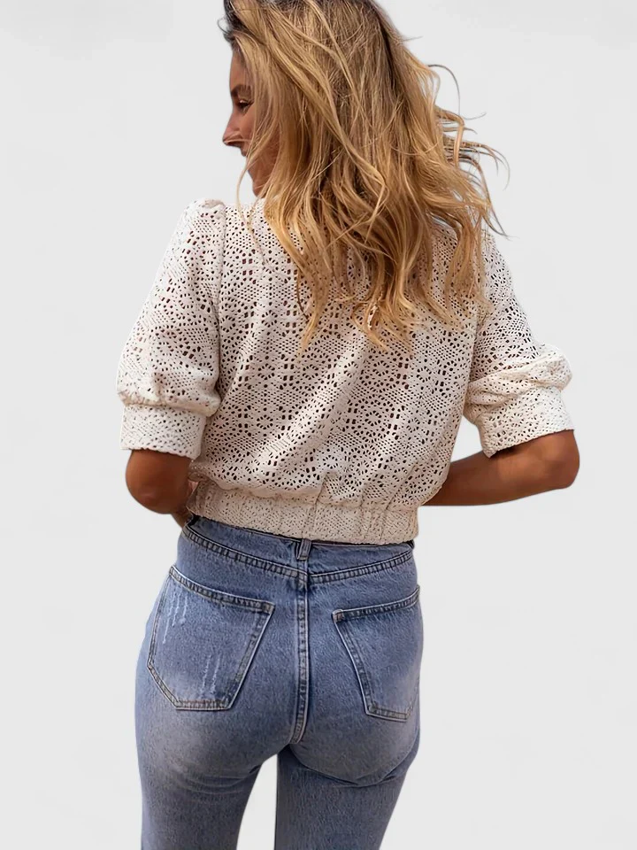 SIERRA™ | ELEGANT V-NECK BLOUSE - Image 4