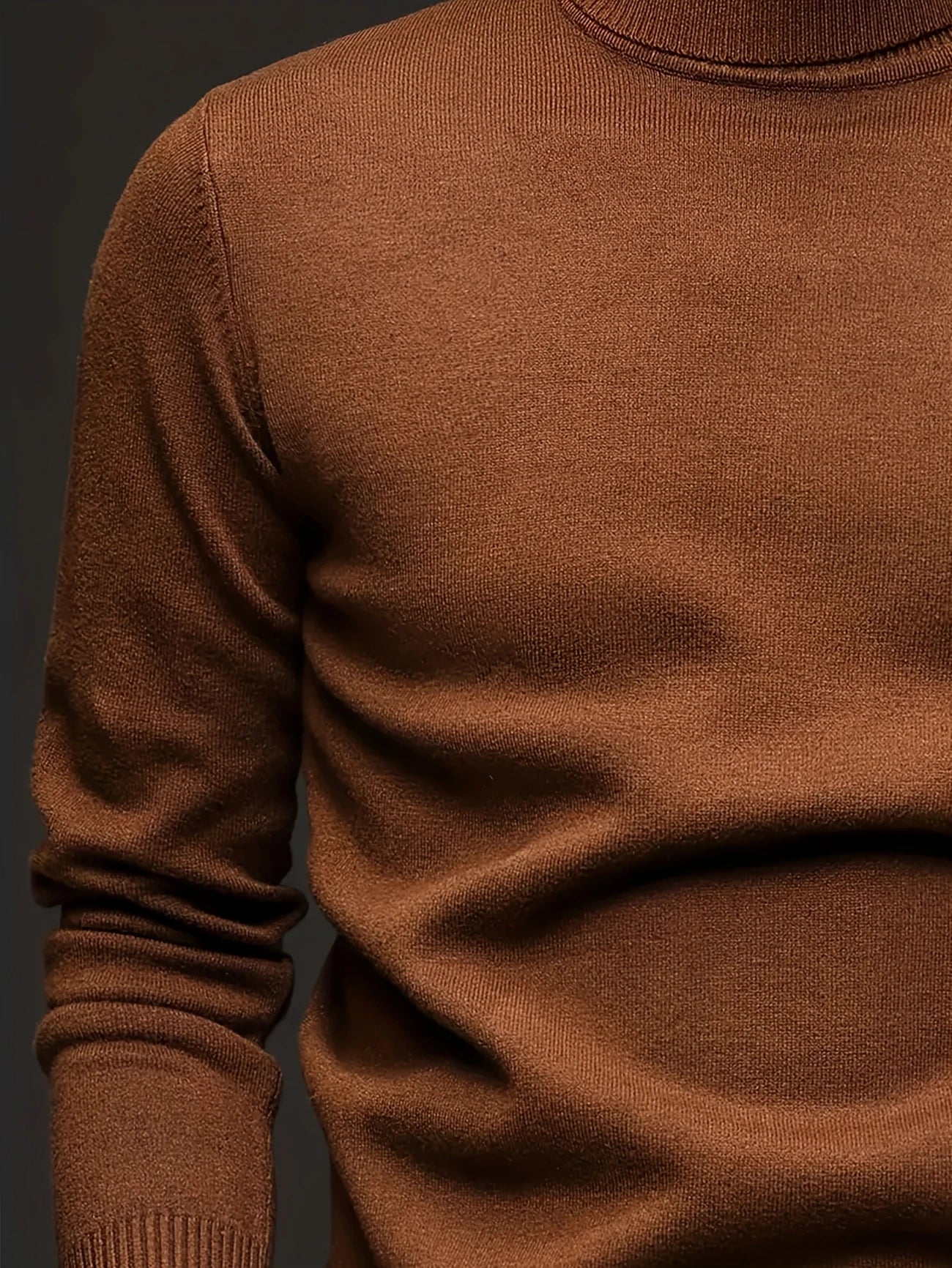 STONEHALE™ — MEN’S KNIT TURTLENECK SWEATER WITH BUTTON DETAIL - Image 4
