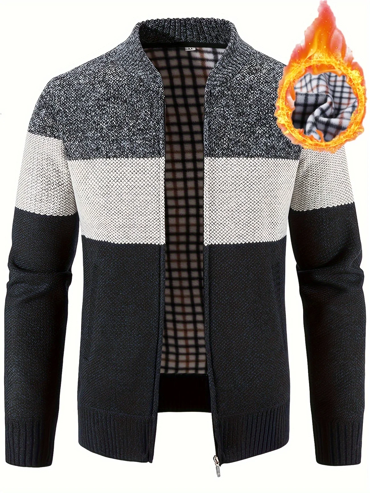 STONEVAULT EDGE™ — MEN’S HIGH NECK COLOR BLOCK FLEECE-KNIT SWEATER - Image 6