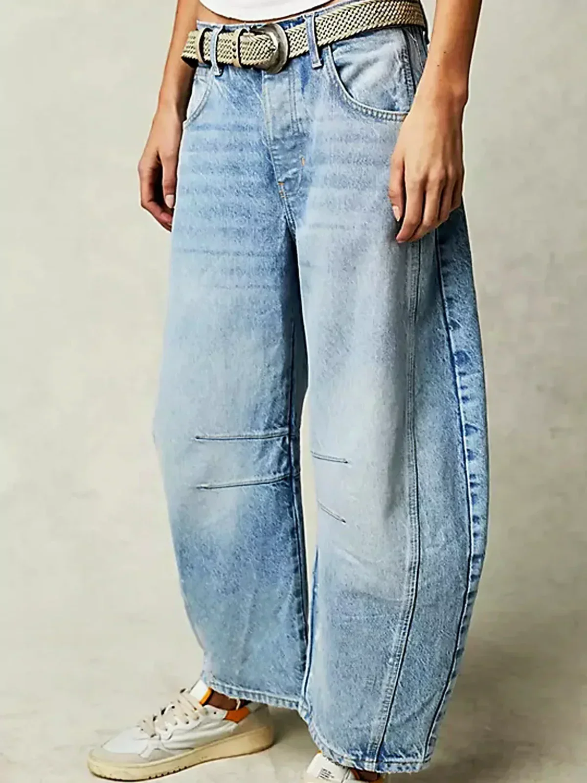 TAVIRA™ LEOPARD BARREL JEANS - Image 6