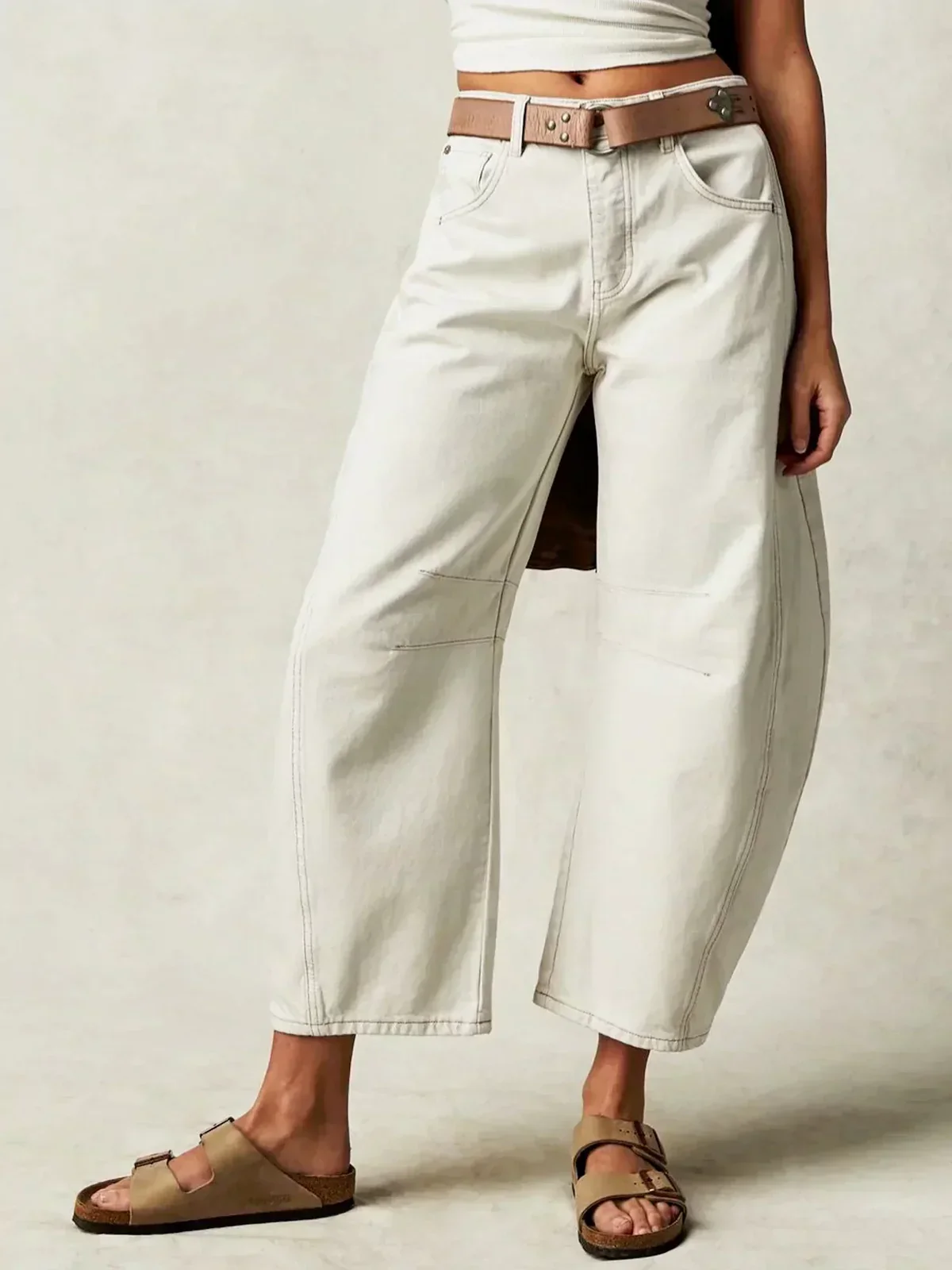 TAVIRA™ LEOPARD BARREL JEANS - Image 7