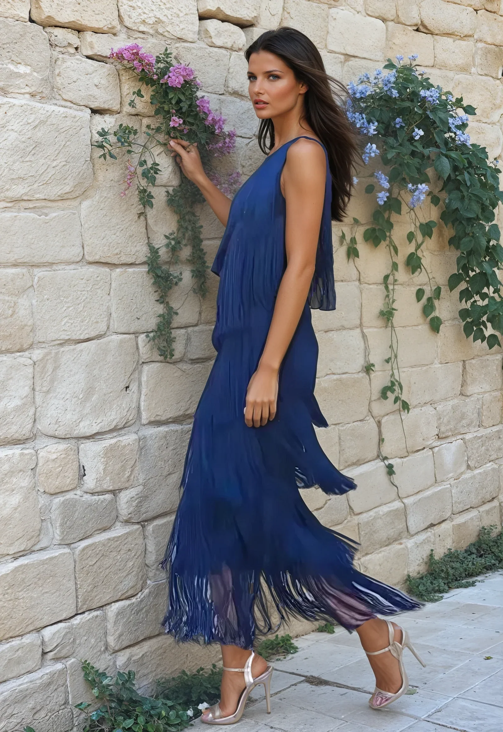 VERALYN™ – ELEGANT OFF-SHOULDER DRESS WITH FRINGE DETAILS - Image 4