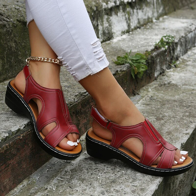 PREMIUM™ ORTHOPEDIC LEATHER WEDGE SANDALS 🎁 NOVEMBER SALE - Image 9