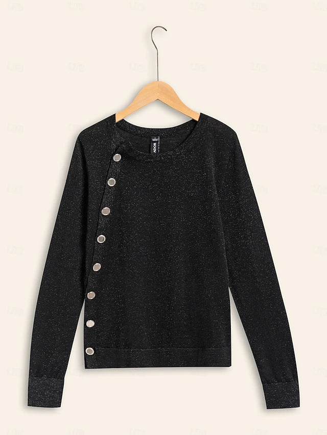 Women's Cropped Button Knit Top - Image 2