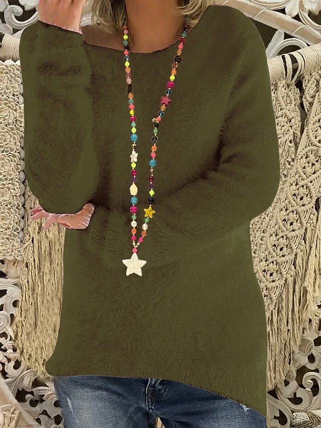 Women's Ribbed Boat-Neck Pullover - Image 4