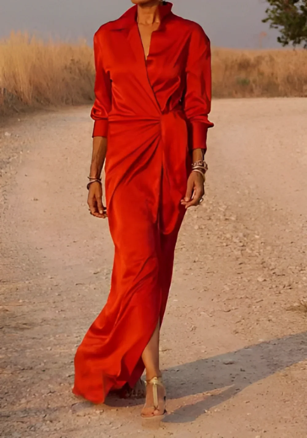 XÉLANI™ – WOMEN’S PARTY DRESS WITH BOW DETAIL - Image 4