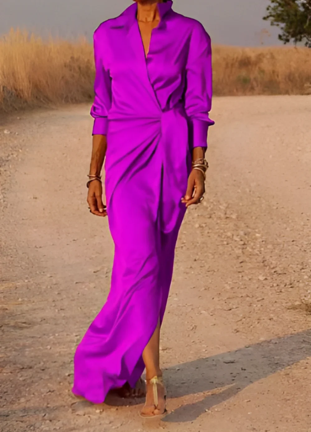 XÉLANI™ – WOMEN’S PARTY DRESS WITH BOW DETAIL - Image 5