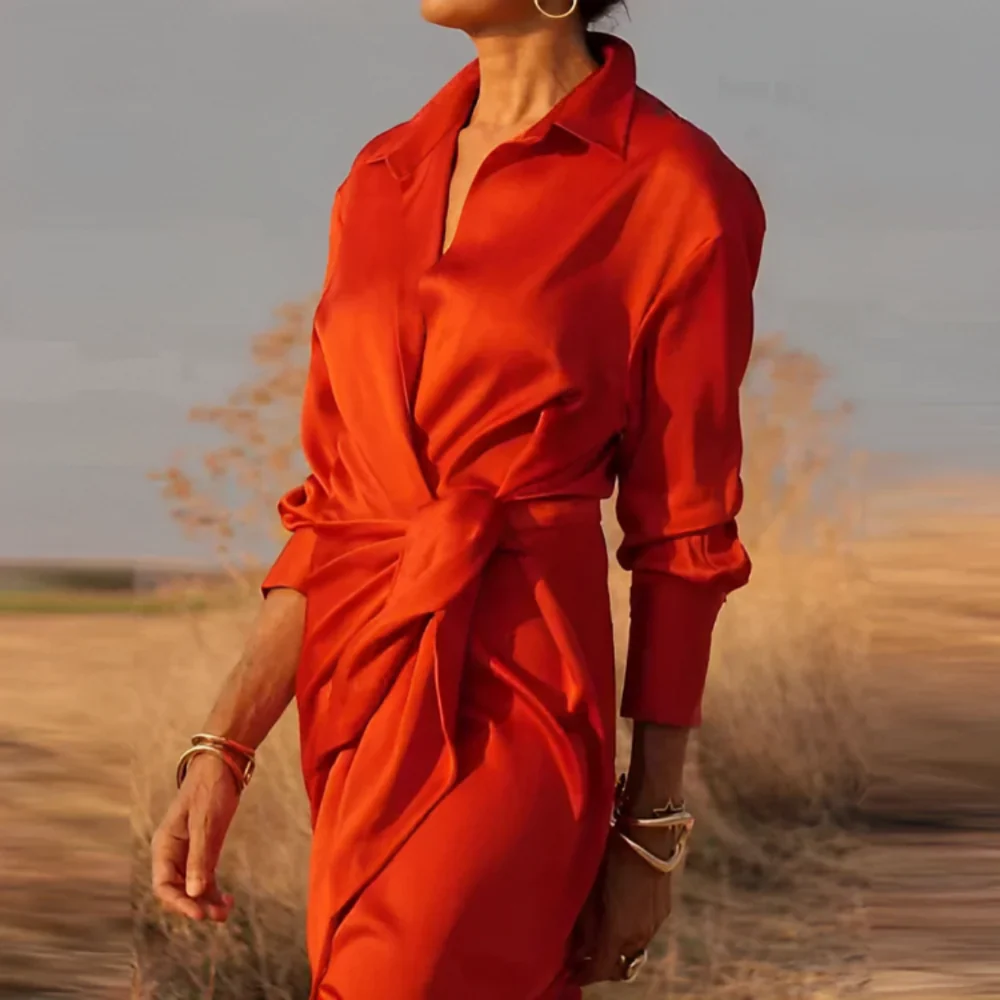 XÉLANI™ – WOMEN’S PARTY DRESS WITH BOW DETAIL - Image 7