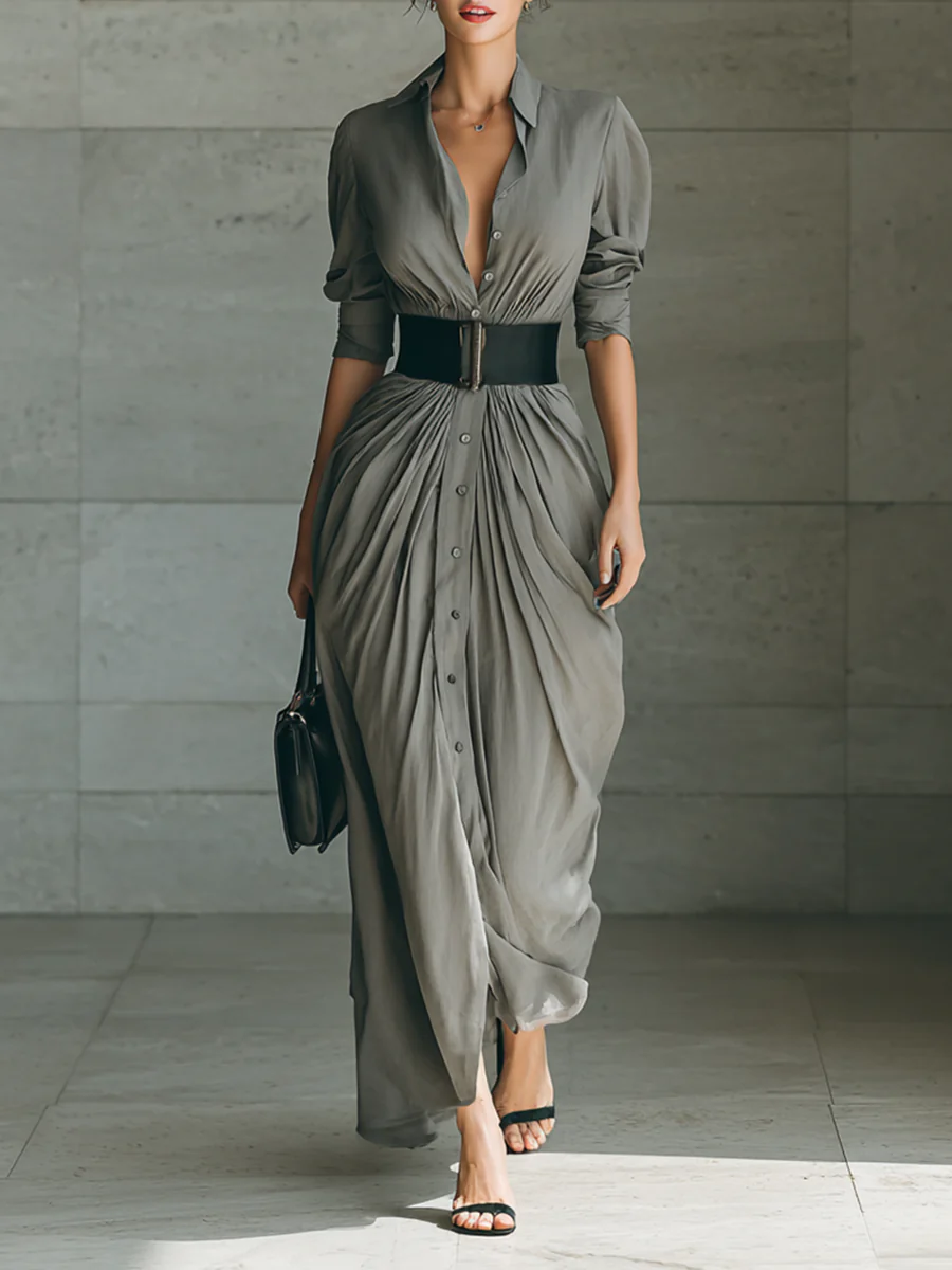 ZAHARA™ | LONG PLEATED DRESS